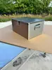 Caja de Herramientas Grande de Hierro Hardware Placa de Acero Inoxidable Caja para Llevar con Cerradura Caja de Almacenamiento Almacenamiento Coche Caja Vacía