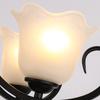 Lámpara de araña de hierro estilo country americano para sala de estar, lámpara de comedor vintage, lámpara LED para dormitorio, lámpara de techo moderna y sencilla