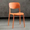Silla de comedor nórdica de plástico para el hogar, sencilla e informal, con respaldo, moderna, de plástico, para escritorio y negociación, para exteriores.