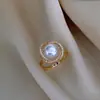 Anel de Flor Borboleta de Zircônia Nicho Alto Padrão Luxo Leve Exquisito Anel de Dedo Senso de Design Moda Versátil Temperamento Joia de Mão