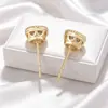 Pendientes Xuping geométricos con montura redonda, hechos de aleación de cobre, diseño de moda, simple y clásico, adecuados para el uso diario y fáciles de combinar con varios atuendos; un accesorio popular transfronterizo