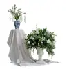 Bolas de Flores Artificiales Rosa Blanca Transfronterizas para Decoraciones de Mesa de Boda, Arreglos Florales de Plantas Verdes Estilo Bosque, Accesorios para Eventos de Fiesta