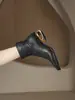 Botines Cortos de Tacón Bajo Nuevos Otoño e Invierno 2026 para Mujer, Botines Individuales Primavera y Otoño, Tacón Grueso, Punta Fina, Botas de Cuero Británicas Versátiles, Botas de Algodón, Talla Grande