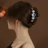 Mismo Estilo Xiaohongshu Pinza para el Cabello con Garra de Pedrería Brillante Pasador Elegante para Cola de Caballo Pinza con Garra de Alta Gama Coreana para Mujer