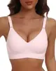Sutiã push-up europeu e americano sem costura, tamanho grande, suporte suave, cobertura lateral dos seios, anti-queda, sem aro, lingerie feminina confortável e respirável