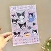 Lindas Pegatinas para Uñas Sanrio para Niños, Pegatinas de Uñas Desgastables, Parches para Uñas de Kuromi, Juguetes de Dibujos Animados para Niños