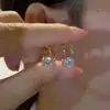 Pendientes de Bola Geométricos Estilo Mismo Tono Agitar Pendientes de Circonita Irregulares Nuevos para Mujer Pendientes de Celebridad de Internet Estilo Frío Simples