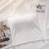 Camisola de garota gostosa Seda de Gelo anti-exposição almofada fixa no peito lingerie estilo desejo puro top tubinho para usar por baixo cobrir gordurinhas pode ser usado por fora feminino