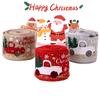 Decorações de Natal Fita de Borda de Linho Imitada 6,3cm Fita Pingente para Decoração de Árvore de Natal Fita Estampada com Carro