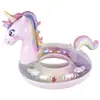 Celebridad de internet ins flotador de natación para niños engrosado Anillo flotante de cisne con corona para niños y niñas caballo arcoíris flotador de natación de unicornio para bebé