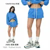 Sudadera de polar con cuello medio para mujer hecha a medida transfronteriza en paleta de colores macarrón, estilo callejero americano, corte holgado, moderna y elegante
