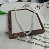 Colar de Cristal com Pérolas Emendadas Shijia Design de Nicho para Mulheres Luxo Acessível Corrente de Clavícula Versátil Nova Corrente de Pescoço de Alta Qualidade Tendência