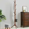 Perchero de Piso de Madera Maciza Secador Vertical de Haya Perchero Doméstico para Dormitorio Perchero de Entrada de Madera Simple Perchero de Madera