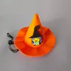 Novo Chapéu de Halloween Transfronteiriço Engraçado e Fofo de Gato e Cachorro com Aba Larga Decoração de Cachorro Cachorro Gatinho Animal de Estimação