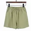Explosiones de Comercio Exterior Verano Nuevo Sueltos Lino Algodón Lino Talla Grande Estudiante Deportivos Pantalones Cortos Casuales Pantalones de Pierna Ancha para Mujer