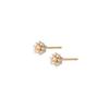 Nalan Aretes de Bola de Perla Sintética de Plata S925 para Mujer Aretes Simples Elegantes Mini Flor Burbuja G7849
