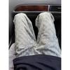 Calça Jeans Masculina Estilo Hong Kong Verão Novo 2025 Letra Personalizada Hip-Hop Ins Moderna High Street Moderna Bonita