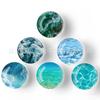 Ímã de Geladeira Magnético de Vidro de Cristal Criativo Oceano Redondo Decoração Patch de Vidro Lembrancinha de Viagem DIY