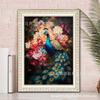 Amazon pintura de diamantes 5D estilo chino transfronterizo Pavo real diamante redondo diamante completo retro DIY hecho a mano pintura decorativa decoración de pasillo