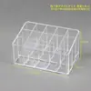 Soporte de exhibición de labiales transparente, organizador de escritorio para cosméticos, estante de exhibición de lápices de cejas multi-compartimento, al por mayor