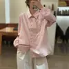 Camisa Feminina de Algodão Casual Solta com Bordado Pesado e Pedrarias, Manga Longa, Botões, Nova Coleção Primavera 2026