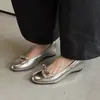 Sapatos Mary Jane de Plataforma com Laço de Pele de Cordeiro Ballet 2026 Outono Salto Médio Bico Redondo Couro Genuíno Baixos para Mulheres