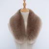 Cuello de piel sintética de mapache tira de sombrero de piel de zorro cuello falso tira de sombrero de chaqueta de plumón bufanda universal cuello de abrigo