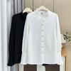 Talla Grande Mujer Primavera Nuevo Estilo 100kg Hermana Gorda Elegante Casual Pequeño Fresco Encaje Manga Larga Camisa Top 5973