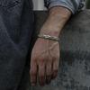Pulsera antigua para hombre y mujer, vintage, personalizada, tejida, con apertura giratoria, ajustable, combinable con todo.