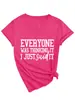 Todos Estaban Pensando Amazon Ebay Sitio Independiente Camiseta Casual y Cómoda para Mujer de Cuello en V y Manga Corta