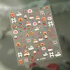 Ferroso Dulce Cálido Ambiente Festivo Pegatinas para Uñas Artísticas Navidad Año Nuevo Lindo Muñeco de Nieve Oso Manzana Colección de Pegatinas para Uñas