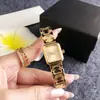 Reloj de Pulsera Cuadrado Pequeño Rosa con Correa de Cadena Hueca, Reloj para Pareja Estudiante, Reloj de Cuarzo para Mujer, Reloj de Pulsera de Dibujos Animados