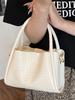 2025 Nuevo Bolso de Mano de Cesta de Verduras de Moda Textura Elegante Ins Bolso Balde Ropa de Trabajo Simple Hombro Cruzado