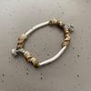 Pulseira Vintage de Pedra Âmbar Cadeado da Paz Feminina Luxo Leve Nicho Exquisito Pulseira de Contas Novo Estilo Chinês Pulseira Melhor Amigo de Casal