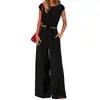 2026 Nova Primavera e Verão Amazon Estilo Europeu e Americano Conjunto Feminino Sem Mangas Decote V Cropped com Gravata Calça Wide-Leg Moda Casual