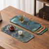 Tapete de té con burbujas secas, tapete de té impermeable de estilo zen chino, juego de té Kung Fu, accesorios para camino de mesa, tapete aislante térmico para mesa de té, accesorios