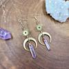 Aretes de cuarzo lila de comercio exterior transfronterizo diosa hada joyería directo de fábrica