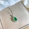 Conjunto de Moda Transfronterizo Incrustado con Circonita Collar y Pendientes Conjunto de Dos Piezas Trébol de Cuatro Hojas Completamente Diamantado Versátil Joyería de Lujo Ligero
