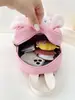 Mochila de bebê mini coelho de desenho animado para jardim de infância de 3 a 5 anos, estilo ocidental, mochila para passeio de menino e menina, mochila escolar fofa