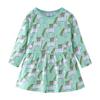 Vestido de Manga Larga para Niñas Ropa Infantil Niños Pequeños y Medianos Ropa Infantil Europea y Americana Vestido de Princesa Infantil Tejido Estampado Vestido A para Niñas