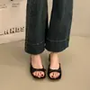 Sandalias de Tacón Grueso con Punta Abierta de Una Sola Tira Estilo Hada para Mujer, Nuevas de Verano 2025, Impresionantes Sandalias de Tacón Alto Estilo Francés para Uso en Exteriores