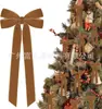 13*26cm em Estoque Xiyin Veludo Decoração de Árvore de Natal Laço Decoração de Feriado Presente