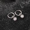 Brincos Yiluyin Prata de Lei S925 Pérola Ruyi Arabesco Vintage Desgastado Luxo Leve Alta Costura Moda Temperamento