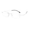 Lentes sin montura Cuadrado pequeño Montura sin montura Ultraligero Alambre sin montura Lentes para miopía con luz anti-azul Lentes terminados para miopía para hombres