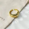 Anel Liso Básico em Prata de Lei S925 para Mulheres, Abertura Ajustável, Nicho de Luxo, Luxo Acessível, Estiloso, Versátil Atacado