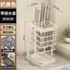 Soporte para Cuchillos de Cocina para Guardar Cuchillos de Cocina, Tijeras y Cuchillos de Fruta; Estante de cuchillos para encimera de hogar con drenaje y almacenamiento integrados