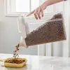 Frasco de Plástico Sellado Altamente Transparente Contenedor de Almacenamiento de Alimentos para Cocina Caja de Frasco para Almacenamiento de Granos con Tapa y Cierre a Presión