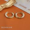 Zhou Yutong Mismo Estilo Aretes de Gota de Aceite Diseño Nicho Sentido de Alta Gama Moda Estilo Mori Hebilla de Oreja Nicho Exquisitos Aretes de Círculo