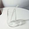 Vaso de Café de Gran Capacidad Rayado Espiral Forma de Huevo Resistente a Altas Temperaturas para Bebidas Frías Jugo Taza de Té Vaso de Whisky
