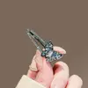 Exquisito Pinza de Pato Pinza para el Cabello Diamantes de Imitación Mariposa Pinza Metálica para el Cabello Diseño de Nicho Femenino Pinza para Flequillo Pinza para Cabello Suelto Pinza Lateral